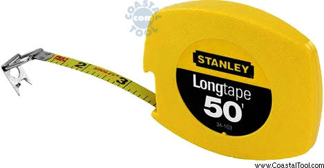 Stanley 34-103 50' Long Tape Rule 3 Stanley 34-103 50' Long Tape Rule