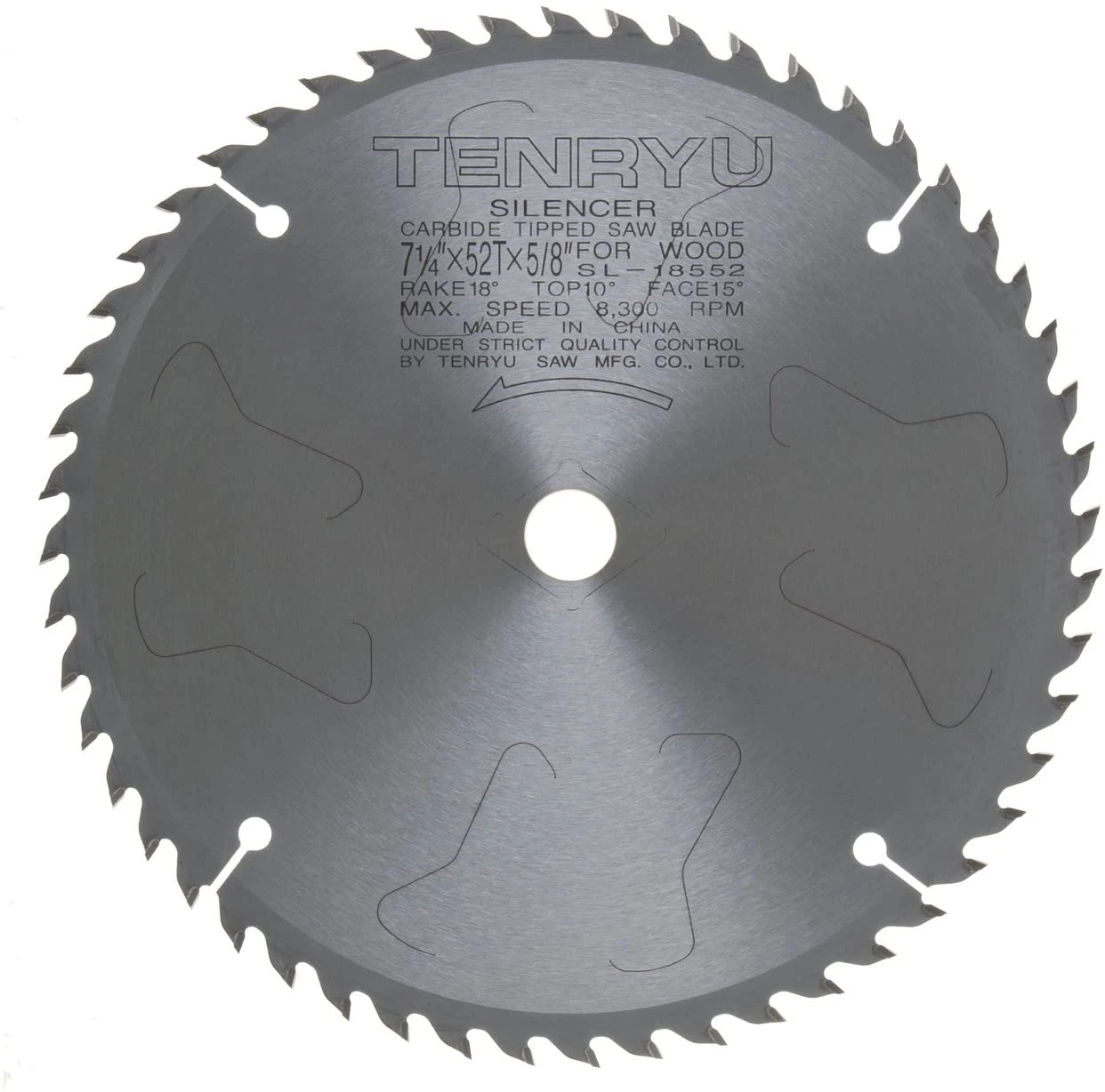 Tenryu SL-18552 7-1/4" Carbide Tipped Saw Blade 3 Tenryu SL-18552 7-1/4" Carbide Tipped Saw Blade