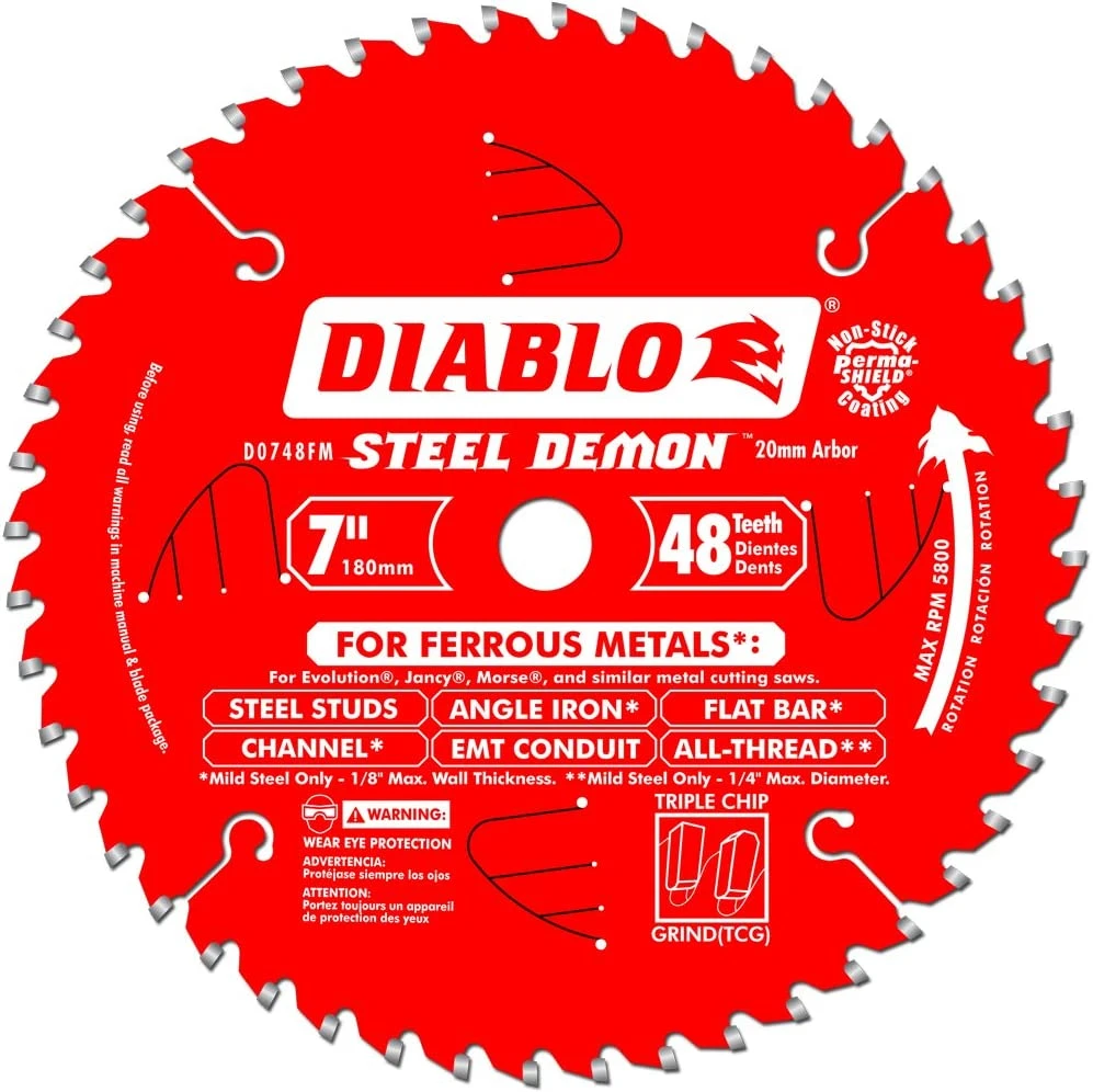 Diablo D0748FM 7" Steel Demon Saw Blade 3 Diablo D0748FM 7" Steel Demon Saw Blade