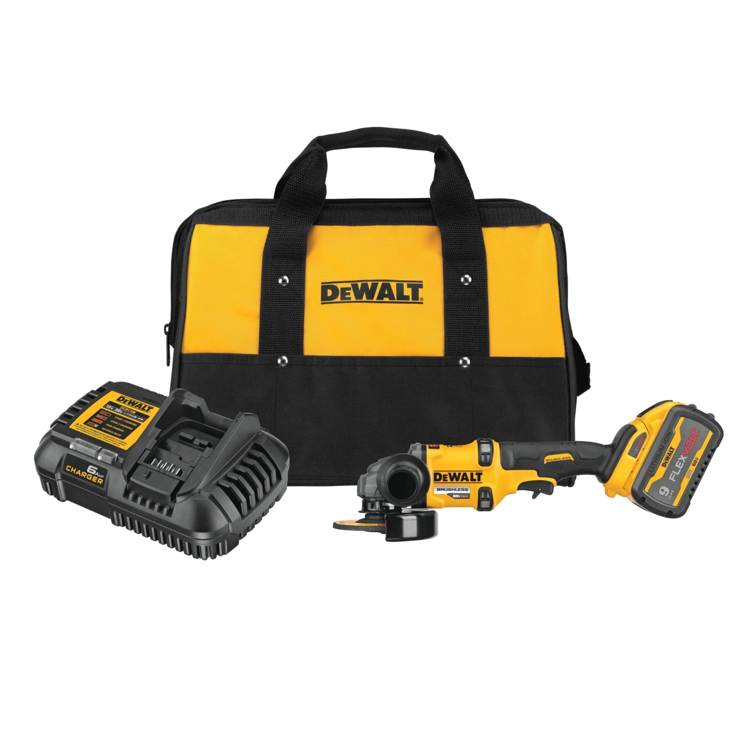 DeWalt DCG418X1 Flexvolt 60V MAX 4-1/2" - 6" Cordless Grinder Kit 3 DeWalt DCG418X1 Flexvolt 60V MAX 4-1/2" - 6" Cordless Grinder Kit