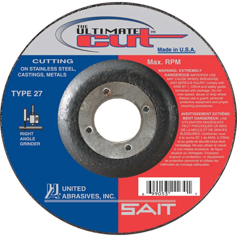 United Abrasives - Sait 22380 4-1/2" X 0.045" Ultimate Cut Cutting Wheel 3 United Abrasives - Sait 22380 4-1/2" X 0.045" Ultimate Cut Cutting Wheel
