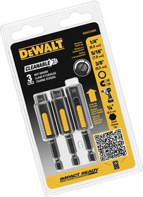 DeWalt DWA2240IR 3 Peice Cleanable Nut Setter Kit 3 DeWalt DWA2240IR 3 Peice Cleanable Nut Setter Kit
