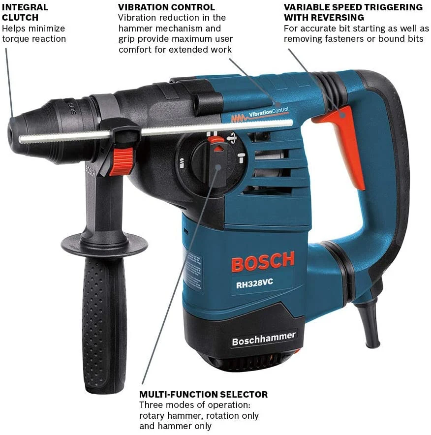 Bosch RH328VC 1-1/8" SDS-Plus Rotary Hammer 4 Bosch RH328VC 1-1/8" SDS-Plus Rotary Hammer - Image 2
