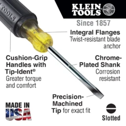 Klein Cabinet Tip Slotted Screwdrivers -Tool Sale Store image c420b969 006e 4bef 9351 0178eb04de2c