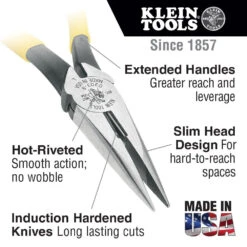 Klein D203-8 8" Long Nose Pliers -Tool Sale Store image edc5b4df 4420 4ad5 9edc 603f5dfab88f