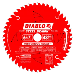 Diablo D0649 6-3/4" X 48 Tooth Carbide-Tipped Saw Blade For Metal